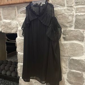 Cold Shoulder Black Top